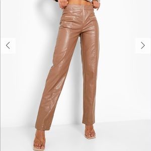 BRAND NEW Boohoo Foe Leather Pants
